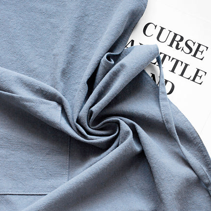 Black Cotton Linen H-Back Apron - Solid Color Kitchen Cooking Apron with Pocket.