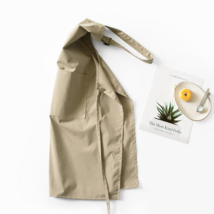Beige Waterproof & Oil-Proof Apron - Adjustable Kitchen Apron with Pockets.