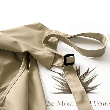 Beige Waterproof & Oil-Proof Apron - Adjustable Kitchen Apron with Pockets.