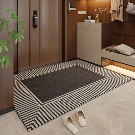 50*80cm Brown Style 1 Geometric Patterns Outdoor Entryway Mat - Non-Slip Welcome Rug for Front Door.