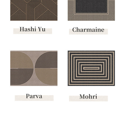 50*80cm Brown Style 1 Geometric Patterns Outdoor Entryway Mat - Non-Slip Welcome Rug for Front Door.