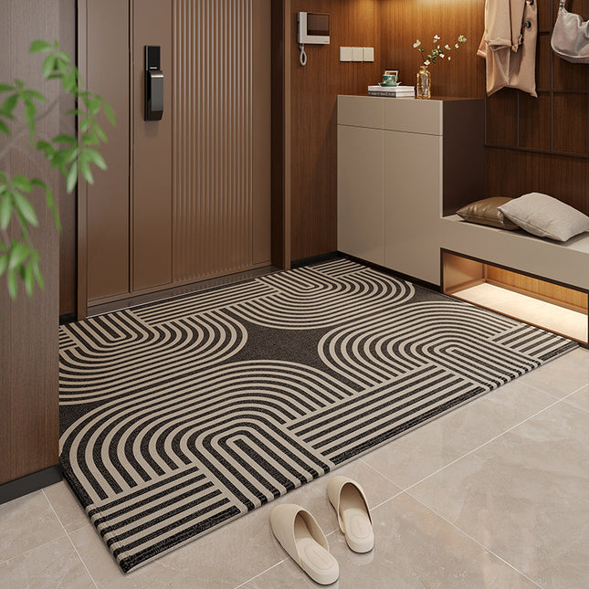 50*80cm Brown Style 2 Geometric Patterns Outdoor Entryway Mat - Non-Slip Welcome Rug for Front Door.