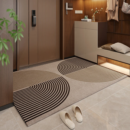 50*80cm Brown Style 5 Geometric Patterns Outdoor Entryway Mat - Non-Slip Welcome Rug for Front Door.