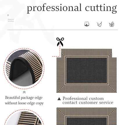 50*80cm Brown Style 5 Geometric Patterns Outdoor Entryway Mat - Non-Slip Welcome Rug for Front Door.