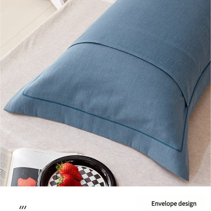 Yellow Pure Cotton Flannel Pillowcase Set - Soft, Thickened, Solid Color (Pair, 48x74cm).
