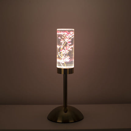 Gypsophila Paniculata Eternal Flower Acrylic Table Lamp - Color-Changing LED, USB Rechargeable, Touch Control.