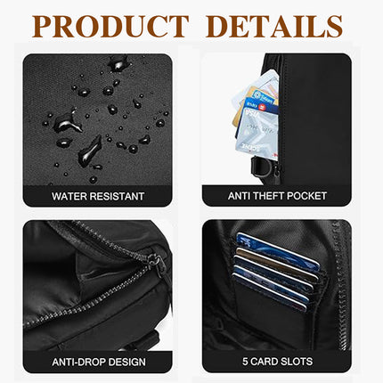 White Trendy Waterproof Sling Bag - Lightweight Crossbody Chest Pack, Adjustable Strap.
