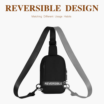 White Trendy Waterproof Sling Bag - Lightweight Crossbody Chest Pack, Adjustable Strap.