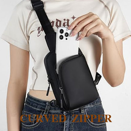 White Trendy Waterproof Sling Bag - Lightweight Crossbody Chest Pack, Adjustable Strap.