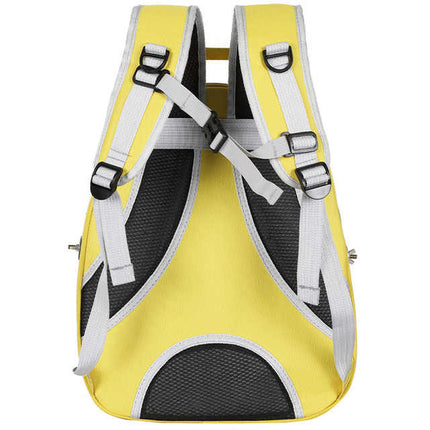 Grey Stylish Transparent PVC Pet Carrier Backpack - Large Capacity, Multi-Use for Birds & Cats(Including Wooden Stick).