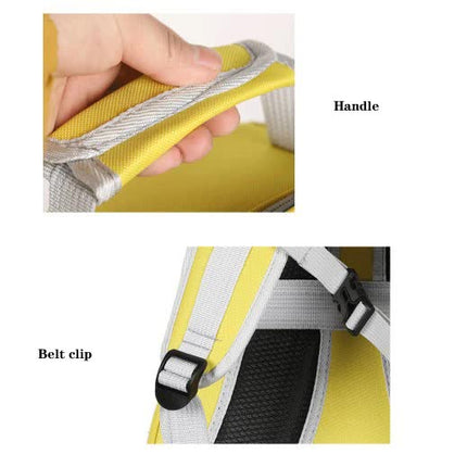 Grey Stylish Transparent PVC Pet Carrier Backpack - Large Capacity, Multi-Use for Birds & Cats(Including Wooden Stick).
