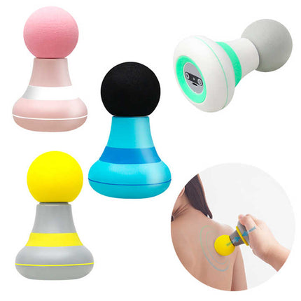 2 Pcs Grey And Green Mini Massage Gun - 6-Speed Muscle Relaxer, USB Rechargeable, Portable Fascia Massager for Home Use.