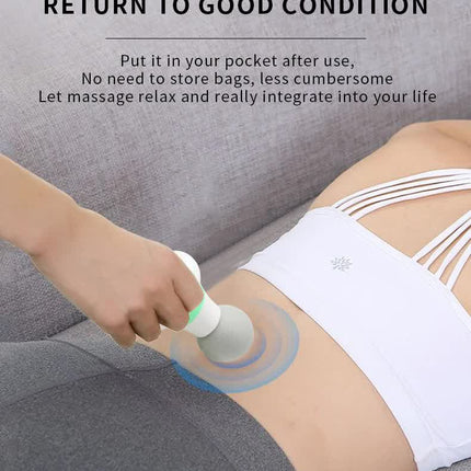 2 Pcs Grey And Green Mini Massage Gun - 6-Speed Muscle Relaxer, USB Rechargeable, Portable Fascia Massager for Home Use.