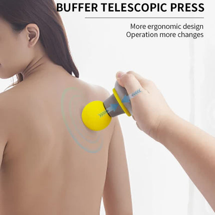 2 Pcs Grey And Green Mini Massage Gun - 6-Speed Muscle Relaxer, USB Rechargeable, Portable Fascia Massager for Home Use.