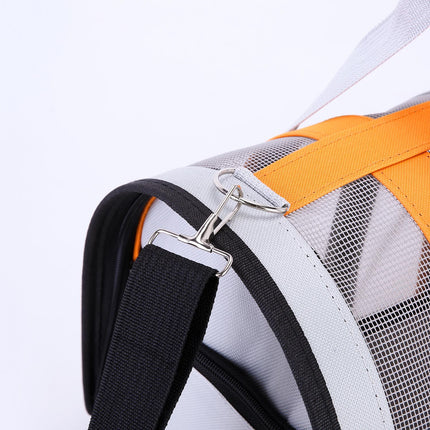 Size S Light Green And White Foldable Pet Carrier Bag - Lightweight, Breathable, and Spacious for All Seasons.