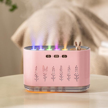 Pink Dynamic Color Changing Humidifier - Sound Control & Auto Shut-Of.