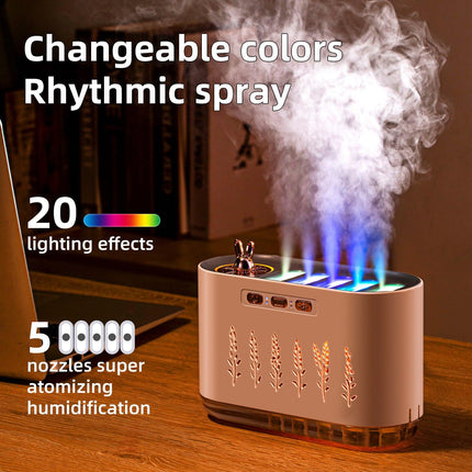 Pink Dynamic Color Changing Humidifier - Sound Control & Auto Shut-Of.