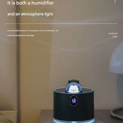 White Astronaut Humidifier with LED Night Light - Whisper Quiet for Bedroom.