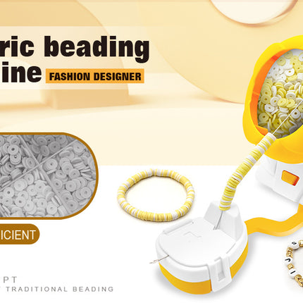 Pink Automatic Bead Loader - Electric DIY Jewelry Making Kit with Accessories.