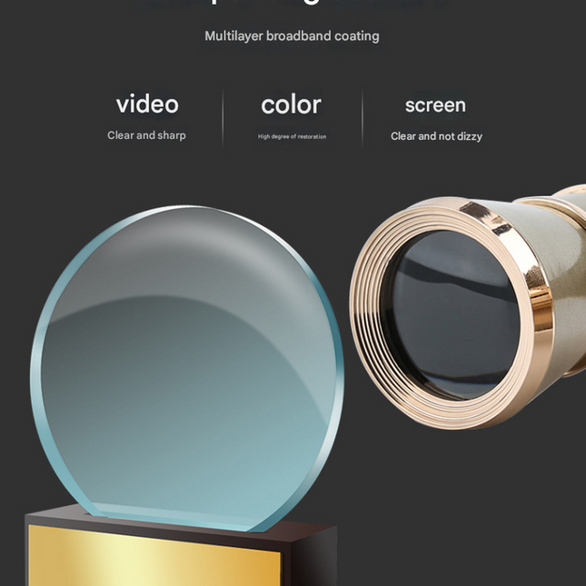 Black Elegant Theatre Binoculars - Portable & Stylish Handheld Opera Glasses (Focal length: 100mm).