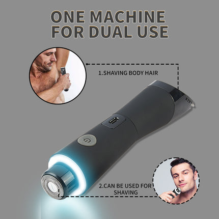 Black Electric Shaver for Women - Painless Hair Remover with USB Charging.
