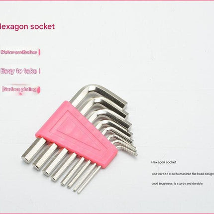 39-Piece Home Tool Kit - Pink Carbon Steel Hardware Set.