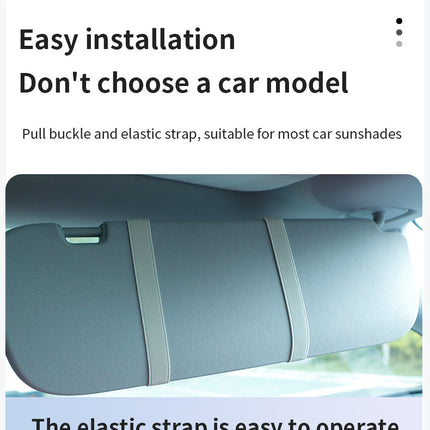 White double button Car Sun Visor Makeup Mirror with LED Light - Tri-Color, Touch Control.