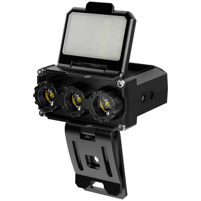 Black Rechargeable LED Headlight -  Cap Light, Long Lasting Camping Light.