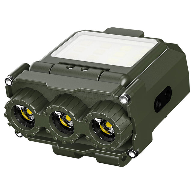 Green Rechargeable LED Headlight -  Cap Light, Long Lasting Camping Light.