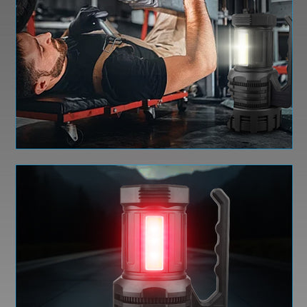 Black LED Searchlight - Rechargeable Handheld Spotlight, 500m Range, Long Lasting.