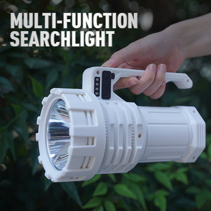 White LED Searchlight - Rechargeable Handheld Spotlight, 500m Range, Long Lasting.