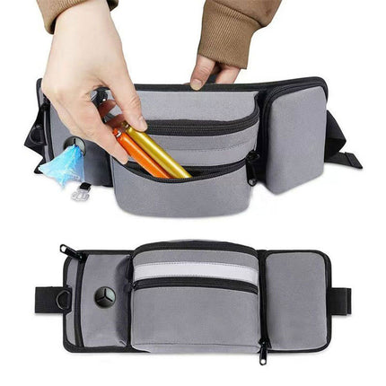 Multi-Function Dog Training Belt Bag with Water Bottle Holder - Grey.