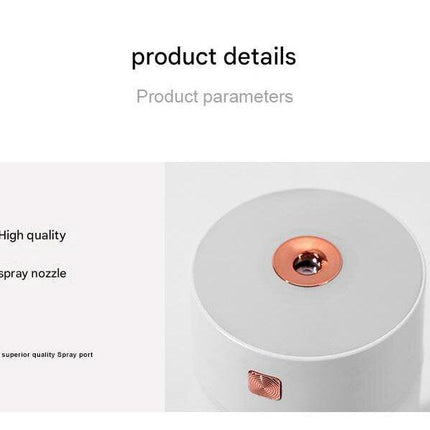 Gray 300ml USB Air Humidifier - Quiet Mini Humidifier for Bedroom, Office, Car.