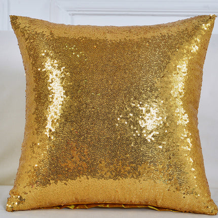 Shiny Sequin Pillowcase - Single-sided gorgeous pillowcase  (Gold pair: 45x45cm).