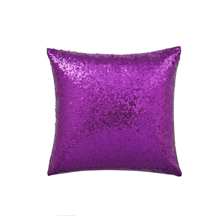 Shiny Sequin Pillowcase - Single-sided gorgeous pillowcase  (Purple pair: 40x40cm).