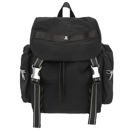 Black Lightweight Nylon Backpack - Water Resistant Travel Daypack for Women & Men.