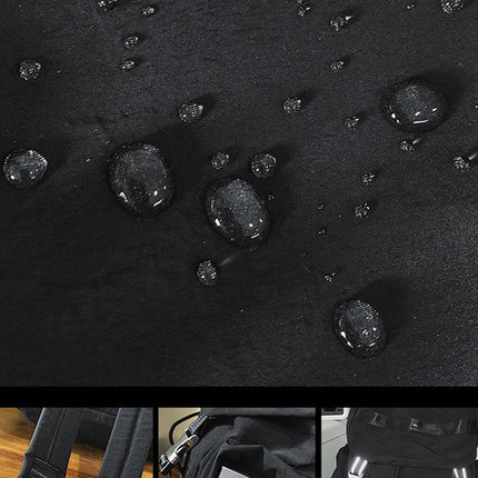 Black Lightweight Nylon Backpack - Water Resistant Travel Daypack for Women & Men.