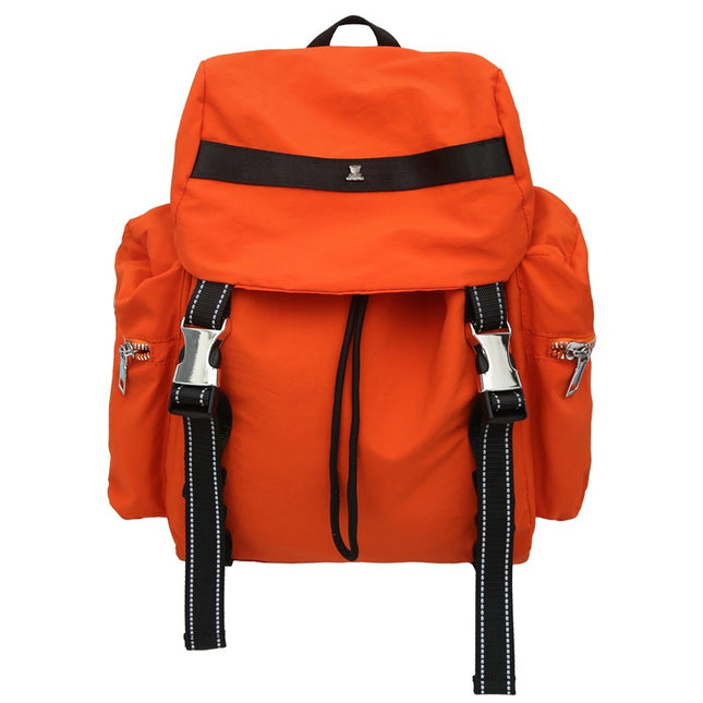 Orange Lightweight Nylon Backpack - Water Resistant Travel Daypack for Women & Men.