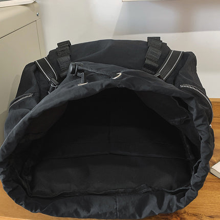 Army Green Lightweight Nylon Backpack - Water Resistant Travel Daypack for Women & Men.