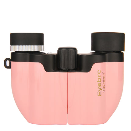 Pink 10x22 Compact Binoculars for Adults - High Definition Lightweight Telescope for Hiking, Travel, and Concerts.