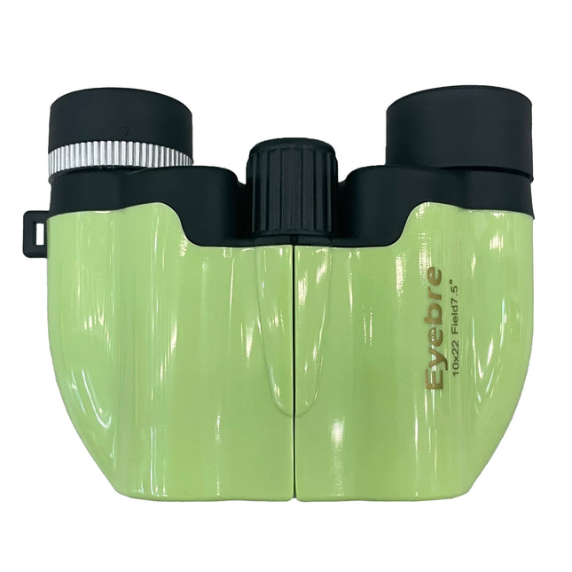 Green 10x22 Compact Binoculars for Adults - High Definition Lightweight Telescope for Hiking, Travel, and Concerts.