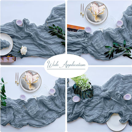 Pink Bohemian Gauze Table Runner 2-Pack - Polyester Fabric for Party and Birthday Table Decor.