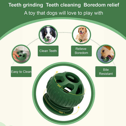 Blue Ball and Black Mold Pet Treat Dispensing Ball and Molding Set - Silicone Dog Chew Toy for Teeth Cleaning and Boredom Relief.
