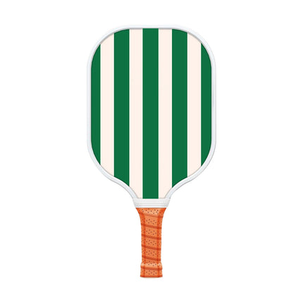 Style 4 White And Green T700 Carbon Fiber & Fiberglass Pickleball Paddle - Lightweight 220g with Anti-Slip TPU Grip for Training & Competition.