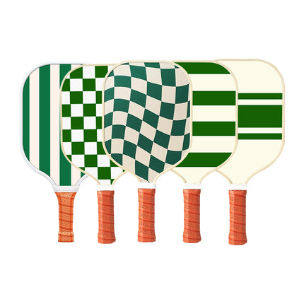 Set 4 White And Green T700 Carbon Fiber Pickleball Paddle Set - 2 Paddles, 4 Balls, and Portable Carry Bag for Adults and Students.