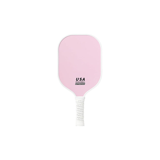Pink Fiberglass Pickleball Paddle - Lightweight 215g with Anti-Slip TPU Grip for Outdoor Sports.