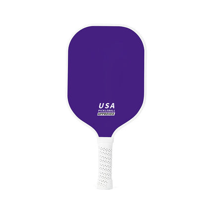 Purple Fiberglass Pickleball Paddle - Lightweight 215g with Anti-Slip TPU Grip for Outdoor Sports.