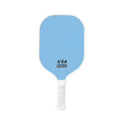Blue Fiberglass Pickleball Paddle - Lightweight 215g with Anti-Slip TPU Grip for Outdoor Sports.