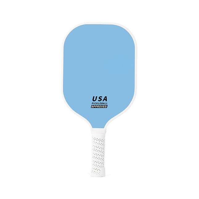 Blue Fiberglass Pickleball Paddle - Lightweight 215g with Anti-Slip TPU Grip for Outdoor Sports.