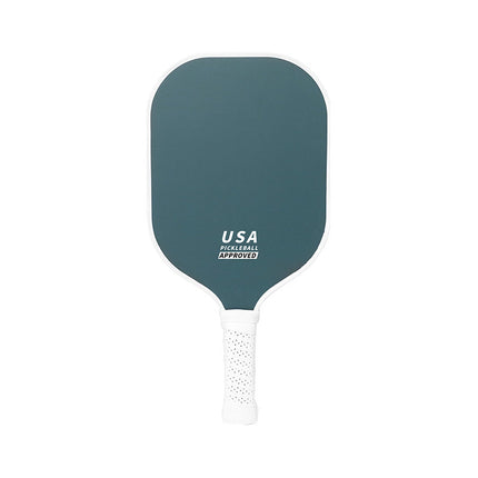 Green Fiberglass Pickleball Paddle - Lightweight 215g with Anti-Slip TPU Grip for Outdoor Sports.